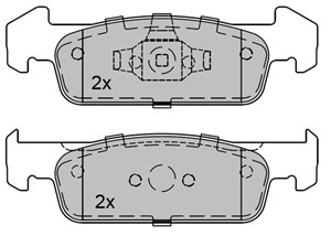 Bremseklosser sett, Framaksel, DACIA LOGAN II, SANDERO II, RENAULT LOGAN/STEPWAY II, SANDERO/STEPWAY II, THALIA III, 4106 096 46R