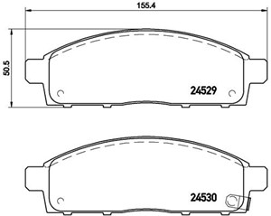 Bremseklosser sett, Framaksel, FIAT FULLBACK Pick-up, MITSUBISHI L200 / TRITON, L200 / TRITON Flak/chassi, PAJERO SPORT II, 000600060971