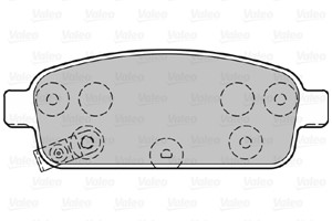 Bremseklosser sett, Bakaksel, CHEVROLET,NISSAN,OPEL,VAUXHALL, 13300867, 13319293, 13319294, 13404405, 13411380, 13411383, 13417473, 1347
