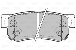 Bremseklosser sett, Bakaksel, HYUNDAI,KIA,SSANGYONG, 5830217A00, 58302-17A00, 583021CA00, 58302-1CA00, 583021CA10, 58302-1CA10, 583021FA