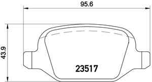 Bremseklosser sett, Bakaksel, ALFA ROMEO 147, 156, 156 Sportwagon, GT, FIAT LINEA, LANCIA LYBRA, LYBRA SW, 6001073155, 71770004, 7177099