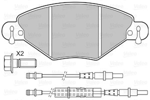 Bremseklosser sett, Framaksel, CITROËN C5 I, C5 II, C5 Break I, C5 Break II, C5 Skåp / kombi, 425215, 4252-15, 425248, 4252-48, 425288,