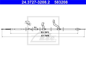 Kabel, parkeringsbremse, Høyre bak, KIA CEE'D, CEE'D Combi Van, CEE'D Sportswagon, PRO CEE'D, PRO CEE'D Hatchback Van, 59770-A2300, 5977