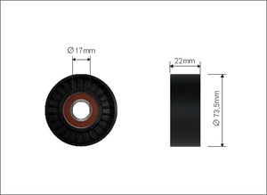 Strammerull, kilerem med ribber, AUDI,VW, 07K145172C