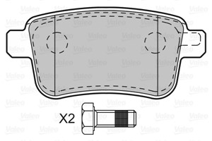 Bremseklosser sett, Bakaksel, MERCEDES-BENZ,RENAULT, 4154210410, 440604876R, 440606267R, 7701209869