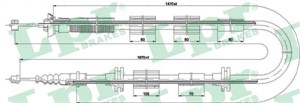 Kabel, parkeringsbremse, Bak, Høyre, FIAT BRAVO II, STILO, STILO Multi Wagon, 51718093