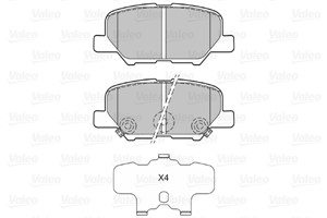 Bremseklosser sett, Bakaksel, CITROËN,MAZDA,MITSUBISHI,PEUGEOT, 1609899680, 1620368680, 1635677180, 4605A802, 4605A998, 4605B070, 4605B0