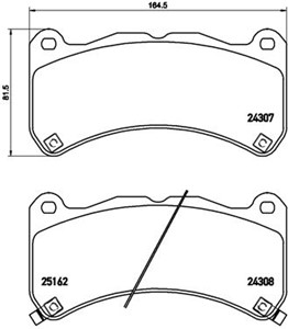 Bremseklosser sett, LEXUS IS II, 044650W120, 044650W170