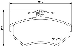 Bremseklosser sett, Framaksel, SEAT,VW, 1HM698151, 1HM698151A, 357698151E, 6N0698151A, 6N0698151B