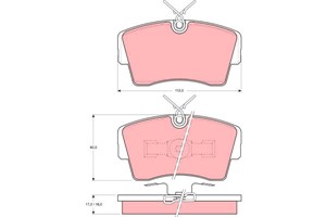 Bremseklosser sett, Framaksel, OPEL MONZA A, OMEGA A, OMEGA A Kombi, SENATOR A, SENATOR B, 1605681, 1605760, 1605790, 90348210, 90398761
