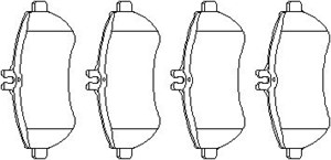 Bremseklosser sett, Framaksel, MERCEDES-BENZ, 005 420 15 20, 006 420 71 20, 007 420 92 20, A005 420 15 20, A006 420 71 20, A007 420 92 2