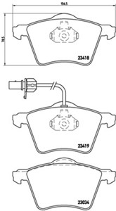 Bremseklosser sett, Framaksel, SEAT ALHAMBRA, 1151377, 1201124, 1M212K021AA, 1M212K021BA, 7M3698151B, JZW698302CC