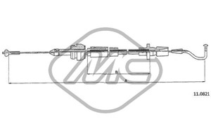 Gasskabel, VW PASSAT B3/B4, PASSAT B3/B4 Variant, 3A1 721 555