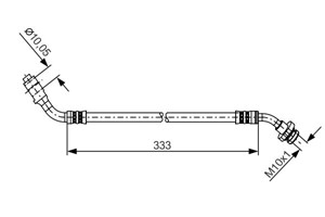 Bremseslange, Foran, Høyre, Venstre, NISSAN PATHFINDER I, TERRANO I, TERRANO II, 46211 0F010, 46211 31G11