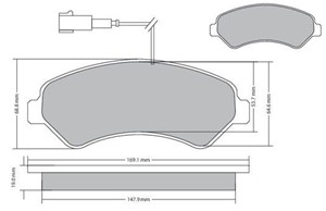 Bremseklosser sett, Framaksel, CITROËN,FIAT,PEUGEOT, 1607878780, 1607878980, 1612433780, 4254.64