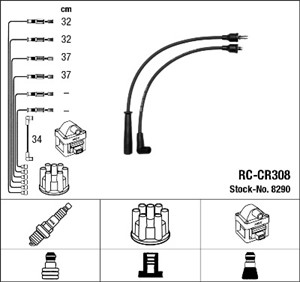 Tennledningssett, CHRYSLER VOYAGER / GRAND VOYAGER III, 04637 155, 04637155