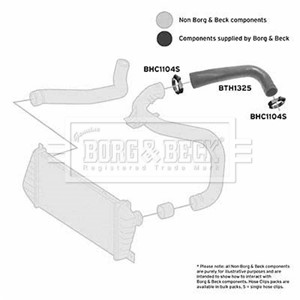 Ladeluftslange, Bak, Foran, Venstre, Øvre, MERCEDES-BENZ, 9015282282