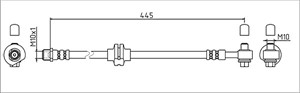 Bremseslange, Framaksel venstre, OPEL ZAFIRA TOURER C, VAUXHALL ZAFIRA Mk III, 13374974, 13399646, 39041645, 5 62 410, 5 62 492, 562410,