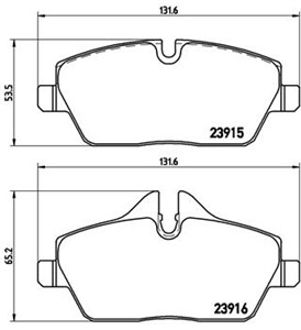 Bremseklosser sett, Framaksel, BMW,MINI, 34106863292, 34106874809, 34106884263, 34112288854, 34112288855, 34116767143, 34116767144, 3411