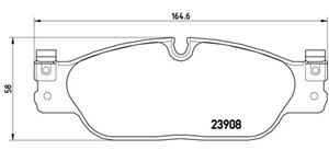 Bremseklosser sett, Framaksel, DAIMLER SUPER EIGHT, JAGUAR S-TYPE II, XJ, C2C15990, C2C20686, C2C23786, CSC23786, XR830139, XR837417