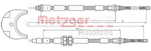 Kabel, parkeringsbremse, Bak, FORD ESCORT V, ESCORT Cabriolet V, ESCORT Sedan V, ESCORT Turnier V, 1664703, 1664811, 1664975, 6637334