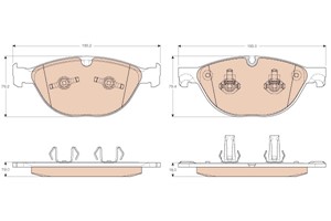 Bremseklosser sett, Framaksel, JAGUAR XF I, XF SPORTBRAKE, XJ, XK Cabriolet II, XK Coupé II, C2D3801