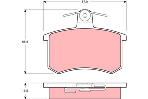 Bremseklosser sett, Bakaksel, ALFA ROMEO 164, FIAT CROMA, LANCIA THEMA, THEMA SW, 0000009941211, 0000060743578, 0000082423622, 000008242