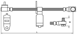 Bremseslange, Framaksel høyre, FORD TRANSIT Buss, TRANSIT Flak/chassi, TRANSIT Skåp, 4060852, 4419593