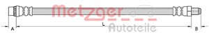 Bremseslange, Foran høyre, Foran venstre, DACIA DUSTER, DUSTER Skåp/SUV, 4621 077 56R