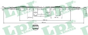 Kabel, parkeringsbremse, Venstre, MAZDA 626 IV, 626 Hatchback IV, MX-6, XEDOS 6, GA5R44420B, GA5R44420D