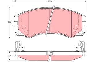 Bremseklosser sett, Framaksel, ISUZU,OPEL,VAUXHALL, 16 05 848, 16 05 913, 8971805250, 8971805251, 97113888, 97180525