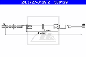 Kabel, parkeringsbremse, Bak, VW DERBY, POLO Classic, POLO II, POLO Coupé, POLO Skåp/halvkombi, 867 609 701