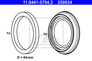 Tetningssett, bremseklave, Framaksel, AUDI,FORD,OPEL,SAAB,SEAT,SKODA,VAUXHALL,VW, 1002202, 16 05 923, 4778262, 4A0 698 471, 7D0 698 471,