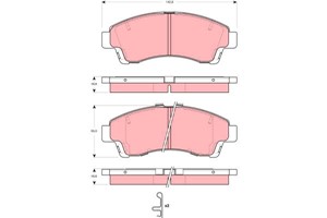 Bremseklosser sett, Framaksel, MAZDA B-SERIE, UGY13323Z, UGY93323Z, UGY93328Z, UKY23323Z
