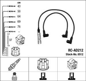 Tennledningssett, AUDI 200 C2 Sedan, 200 C3 Sedan, 80 B2 Sedan, COUPE B2, VW PASSAT B2, PASSAT B2 Variant, SANTANA, 035 998 031