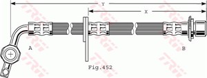 Bremseslange, Framaksel, Høyre, TOYOTA LAND CRUISER 100, 90947-02A26