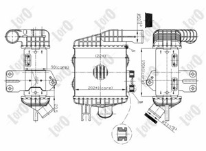 Ladeluftkjøler, HYUNDAI TUCSON, KIA SPORTAGE II, 28271-27250, 2827127251