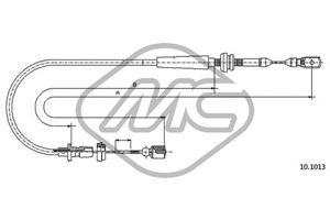 Gasskabel, VW POLO, POLO III, POLO CLASSIC III, POLO Variant, 6N1 721 555H, 6N1721555H