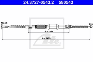 Kabel, parkeringsbremse, Bakre venstre, FIAT MAREA Weekend, 46463910
