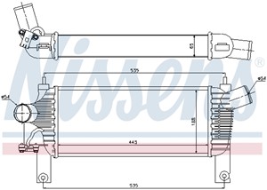 Ladeluftkjøler, NISSAN NP300 NAVARA, NP300 NAVARA Flak/chassi, NP300 PICKUP, PATHFINDER III, 14461-EB360