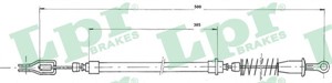 Kabel, parkeringsbremse, Venstre, FIAT UNO, 5951339