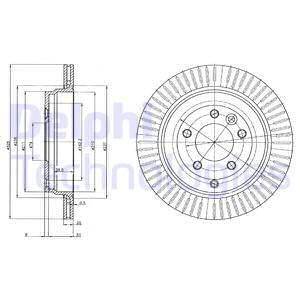Bremseskive, Bakaksel, LAND ROVER DISCOVERY III, DISCOVERY IV, DISCOVERY VAN III, DISCOVERY VAN IV, RANGE ROVER SPORT I, SDB000632, SDB0