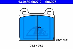 Bremseklosser sett, Foran, ALFA ROMEO,FORD,MERCEDES-BENZ,OPEL,VW, 000 420 66 20, 000 420 67 20, 000 586 06 42, 000 586 29 42, 000 586 37