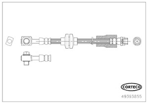 Bremseslange, Framaksel, Høyre, OPEL MOKKA / MOKKA X, VAUXHALL MOKKA / MOKKA X, 42603873, 562518, 562584, 562585, 95083147, 95442142, 95