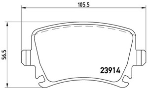 Bremseklosser sett, Bakaksel, AUDI,SEAT,SKODA,VW, 1K0698451B, 1K0698451E, 1K0698451K, 3C0698451A