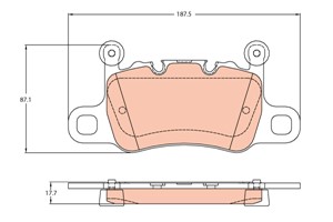 Bremseklosser sett, Bakaksel, PORSCHE 911, 911 Cabriolet, 991 352 947 01