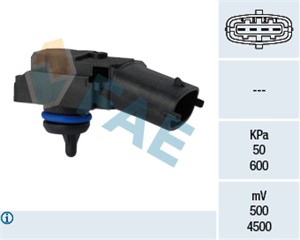 Sensor, sugerørtrykk, VOLVO S60 I, V70 II, 0 9319 0284, 009319 0284, 009841 4529, 09319 0284, 30650014, 30756098, 31272731, 5 0035 0798,