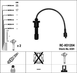 Tennledningssett, HYUNDAI H-1 / STAREX Buss, HIGHWAY VAN, SANTA FÉ I, SANTAMO, SONATA IV, TRAJET, KIA MAGENTIS I, SORENTO I, 27501-38B00