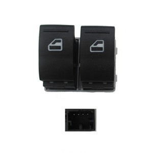 Bryter, vindusløfter, VW MULTIVAN V, TRANSPORTER Buss V, TRANSPORTER Flak/chassi V, TRANSPORTER Skåp V, 7E0 959 855 A 9B9, 7E0 959 855 A