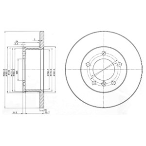 Bremseskive, Framaksel, MERCEDES-BENZ G-KLASS [W460, W461, W463], G-KLASS Cabrio [W463], 460 421 0012, 460 421 0112, 4604210012, A460 42